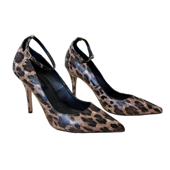 White House Black Market Shoes - White House Black Market Women's Cheetah Print Sienna Leather Heels Size 8 1/2 M